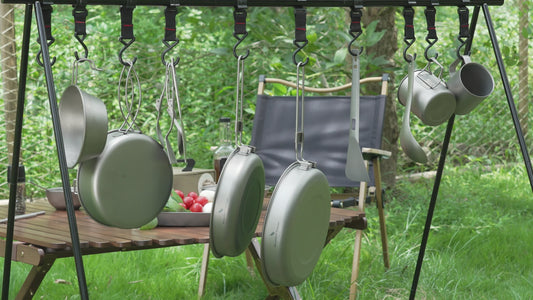 Boundless Voyage Titanium Non-stick Frying Pan Outdoor Camping Skillet with Folding Handle Lightweight Cookware