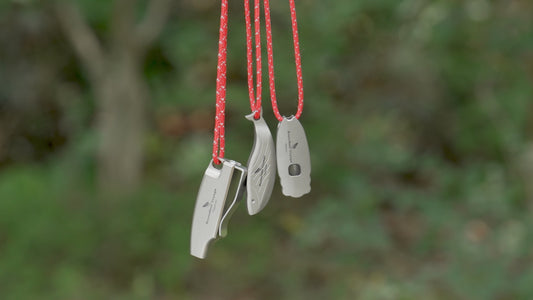 Boundless Voyage 120dB Titanium Survival Whistle Compact Emergency Safety Whistle Ultra-Light & Anti-Corrosion Rust-Proof Whistles for Outdoor, Hiking, Camping & Rescue