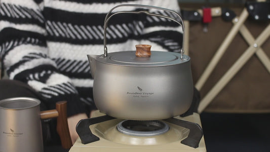 Boundless Voyage Titanium Kettle With Folding Handle Filter Outdoor Camping Teapot Coffee Jug Pot 800ml