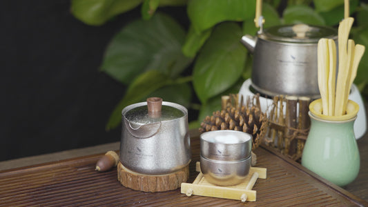 Boundless Voyage Titanium Double-Layer Tea Maker Cups Set Outdoor Camping Portable Tea Pot Tea Mug