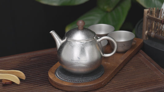Boundless Voyage Titanium Kungfu Teapot with Lid and Handle Camping Coffee & Tea Pot for Outdoor Backpacking Hiking Teapot 380ml