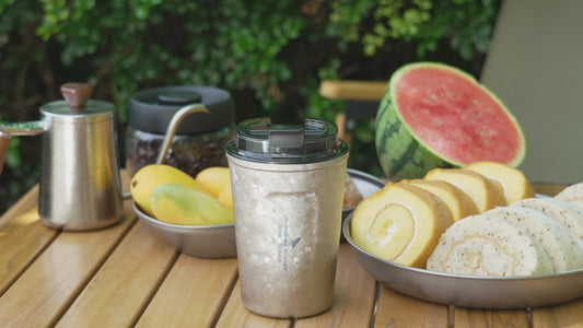 Boundless Voyage Titanium Thermos Bottle with Lid Double-Walled Insulated Water Mug 380ml