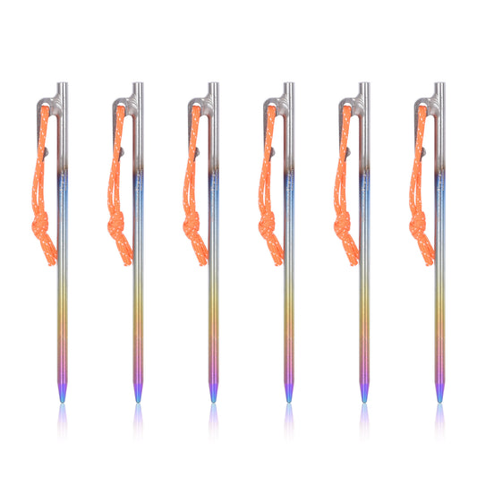 Titanium Tent Pegs | Ultra-Durable, Lightweight & Rust-Resistant for Secure Grounding on Outdoor Adventures