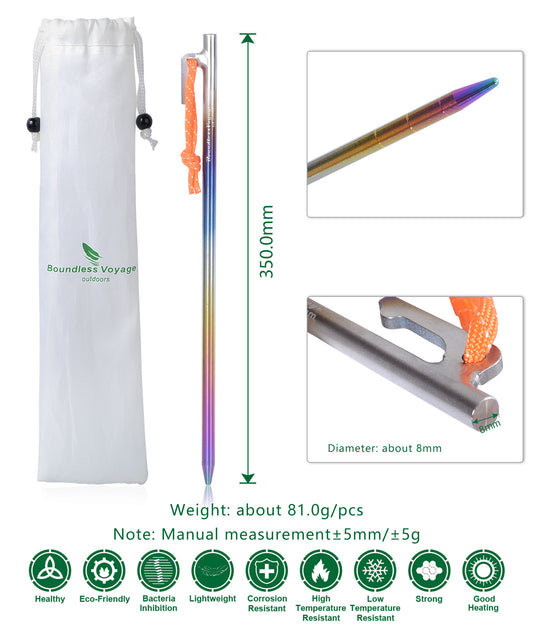 Titanium Tent Pegs | Ultra-Durable, Lightweight & Rust-Resistant for Secure Grounding on Outdoor Adventures