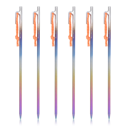 Titanium Tent Pegs | Ultra-Durable, Lightweight & Rust-Resistant for Secure Grounding on Outdoor Adventures