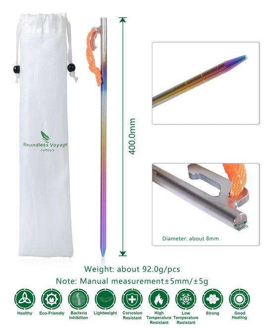 Titanium Tent Pegs | Ultra-Durable, Lightweight & Rust-Resistant for Secure Grounding on Outdoor Adventures