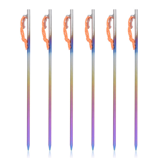 Titanium Tent Pegs | Ultra-Durable, Lightweight & Rust-Resistant for Secure Grounding on Outdoor Adventures