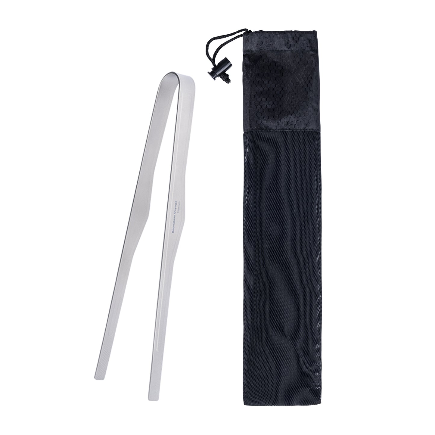 Boundless Voyage 10 inch Titanium Ultralight Grill BBQ Tongs Multipurpose Tweezers for Kitchen Food Tongs Buffet Salad Steak Clip Grill Accessories Anti-scalding