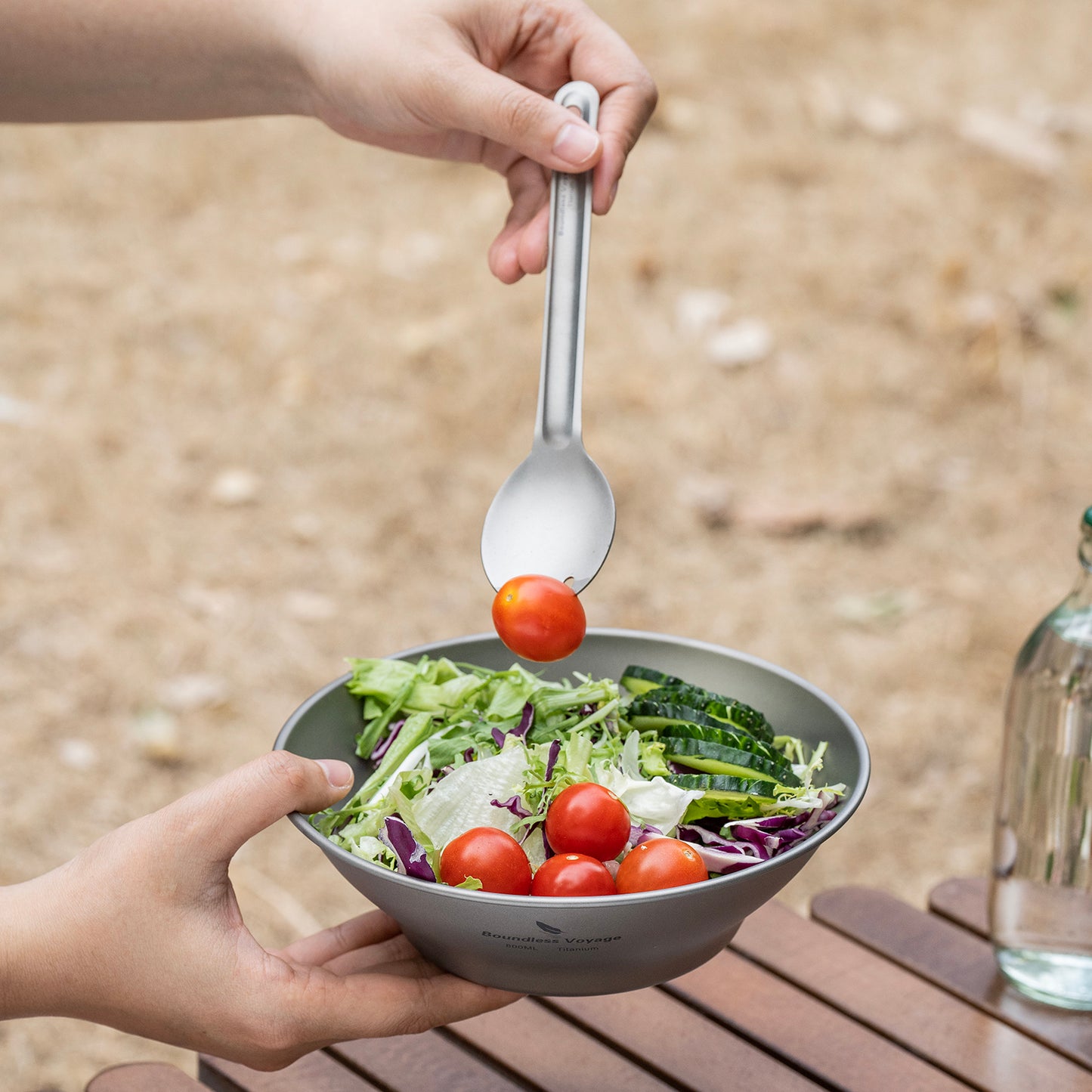 Boundless Voyage Camping Titanium Single-Walled Bowls Lightweight Dish Plate Outdoor Tableware 800ml