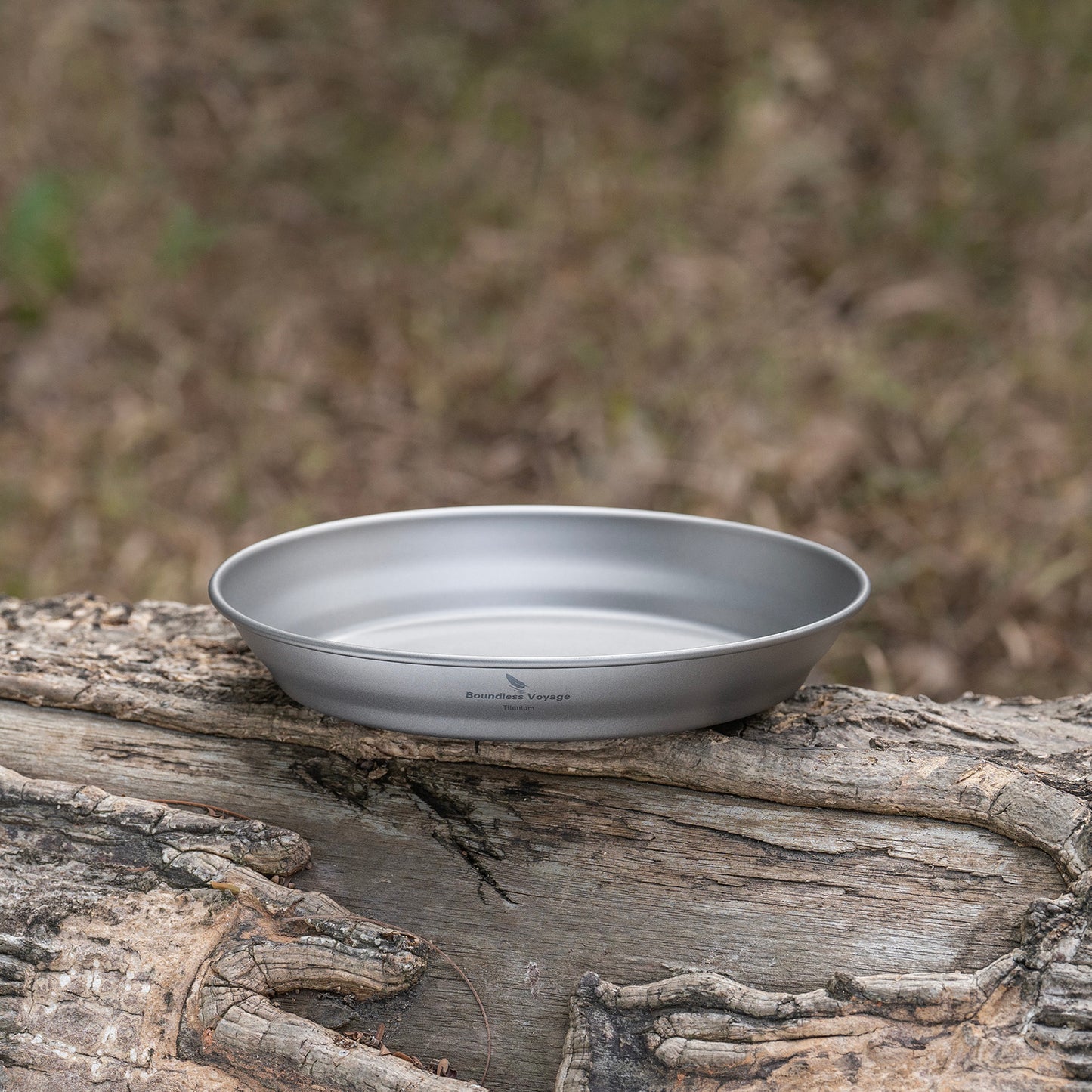 Boundless Voyage Ultralight Titanium Dish with Carry Bag Outdoor Camping Pan Plate Tableware Cookware