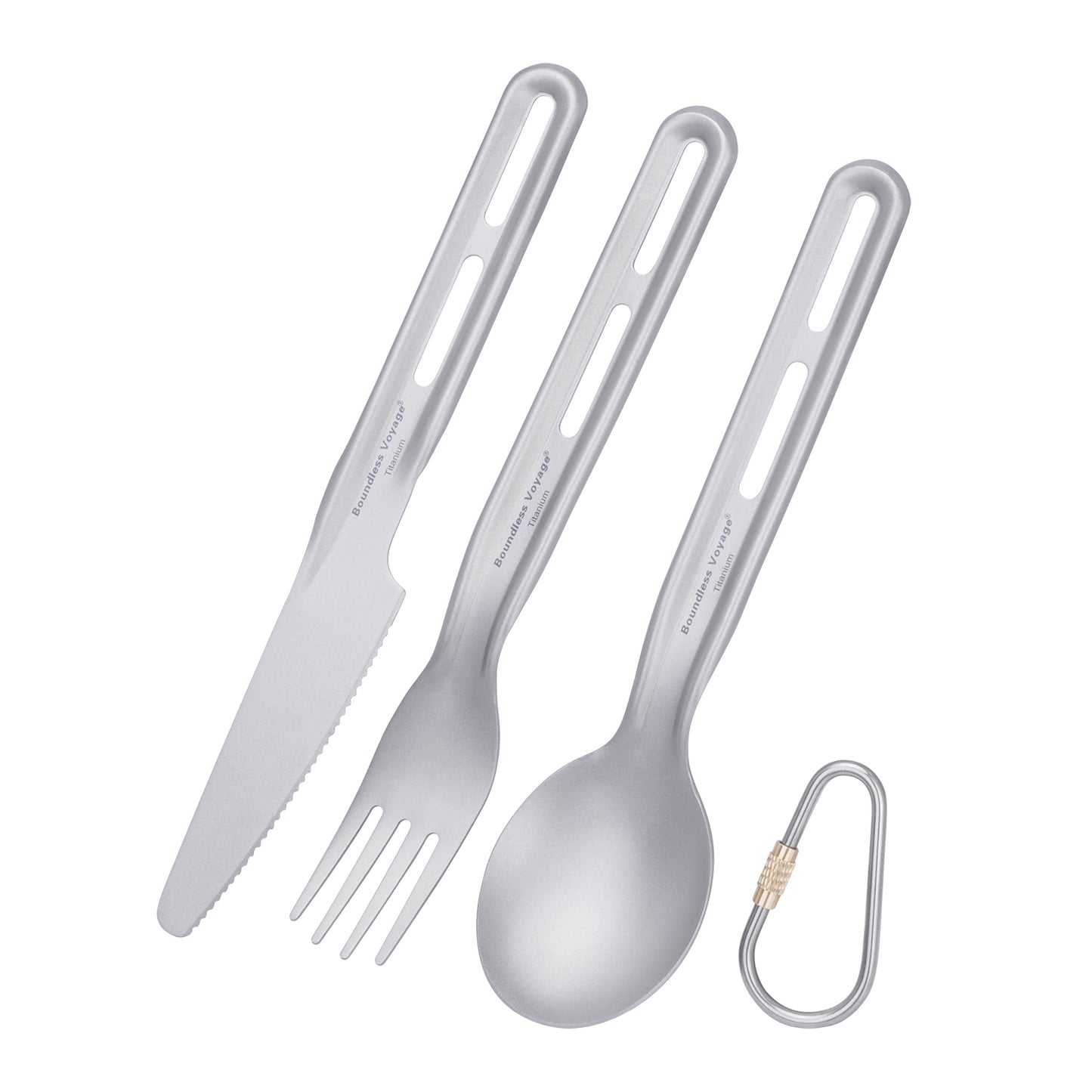 Boundless Voyage Titanium Knife Spoon Fork Chopsticks Set Outdoor Camping Ultralight Cutlery for Soup Meal Portable Tableware