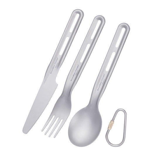 Boundless Voyage Titanium Knife Spoon Fork Chopsticks Set Outdoor Camping Ultralight Cutlery for Soup Meal Portable Tableware