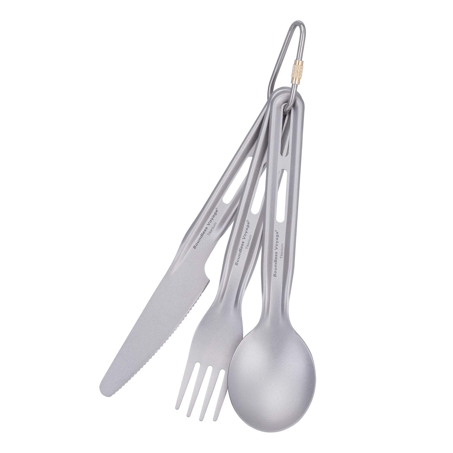 Boundless Voyage Titanium Knife Spoon Fork Chopsticks Set Outdoor Camping Ultralight Cutlery for Soup Meal Portable Tableware