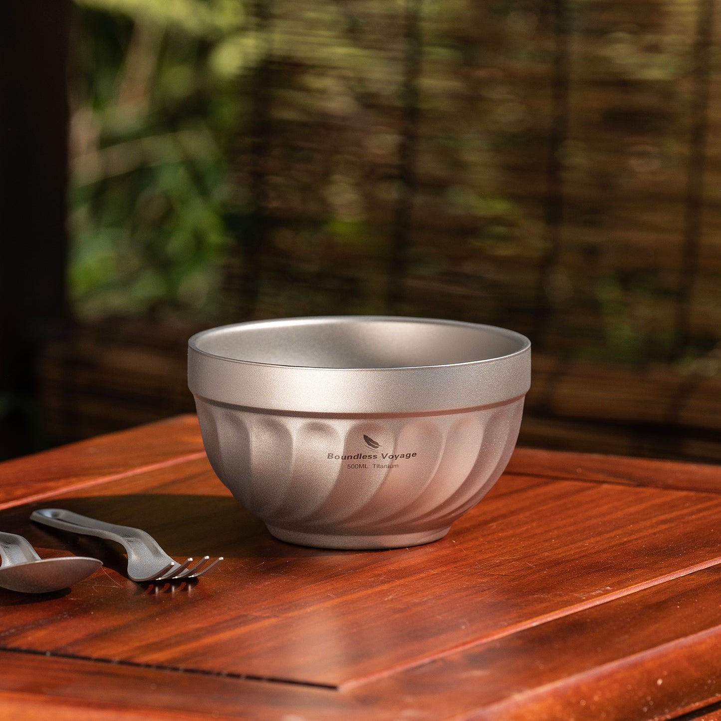 Boundless Voyage 500mlTitanium Double Walled Bowl Rice Soup Oatmeal Yogurt Serving Bowl Ultralight Outdoor Camping Travel Durable Portable Tableware