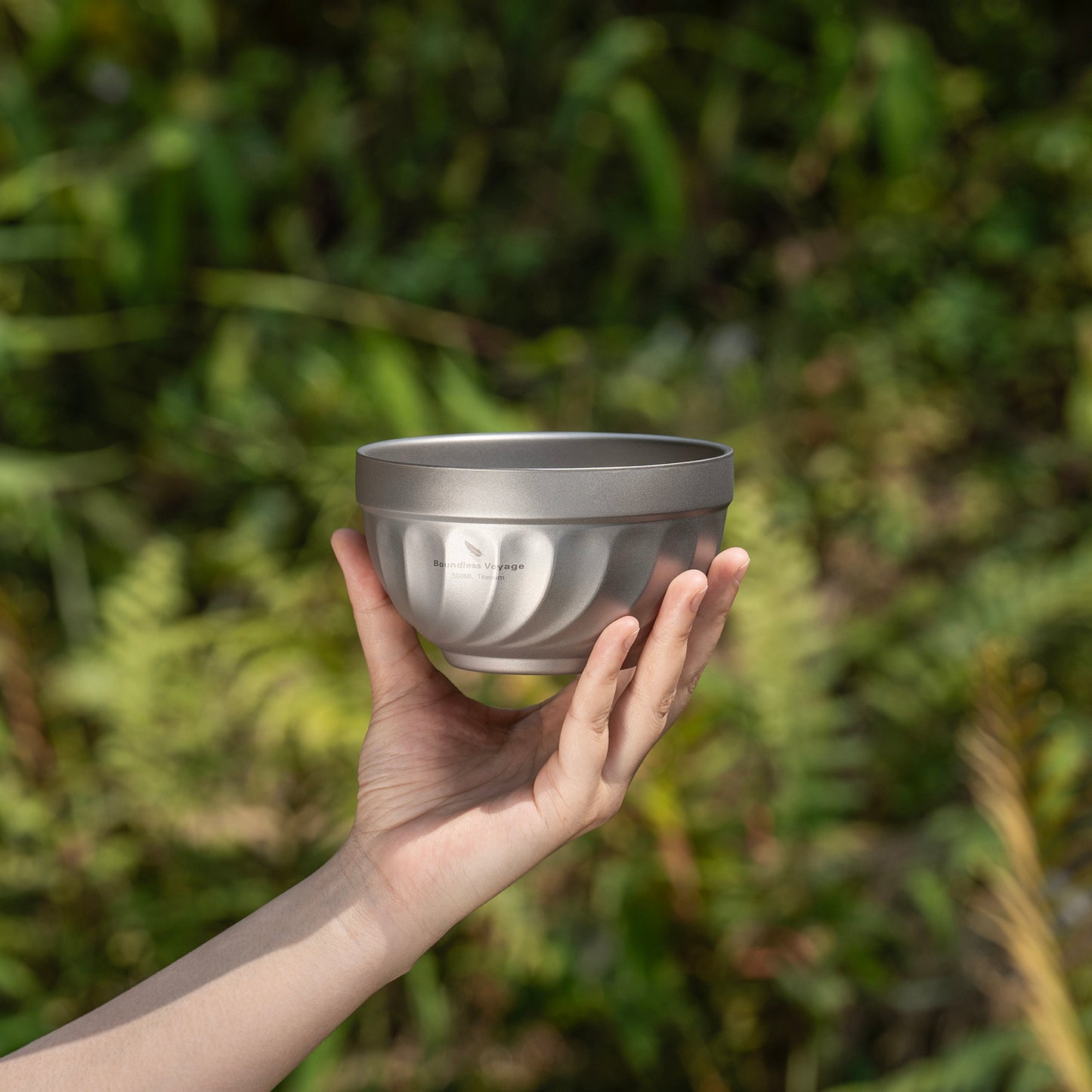 Boundless Voyage 500mlTitanium Double Walled Bowl Rice Soup Oatmeal Yogurt Serving Bowl Ultralight Outdoor Camping Travel Durable Portable Tableware