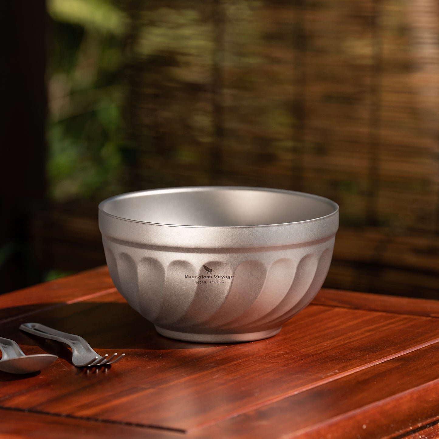 Boundless Voyage 800ml Titanium Double Walled Bowl Rice Soup Oatmeal Yogurt Serving Bowl Ultralight Outdoor Camping Travel Durable Portable Tableware