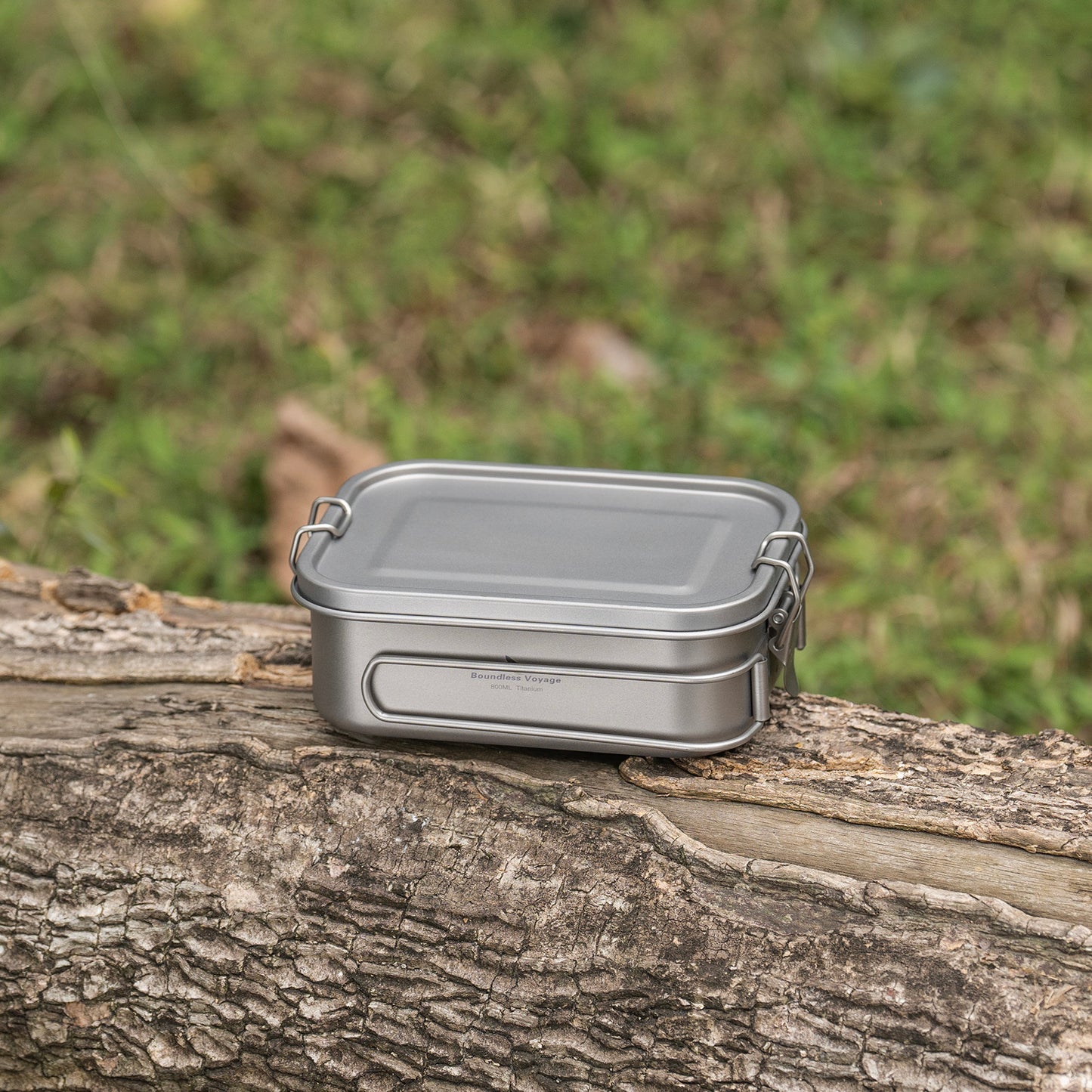 Boundless Voyage Titanium Bento with Lid & Handle Outdoor Camping Tableware Cookware Leak Proof Lunch Box Container