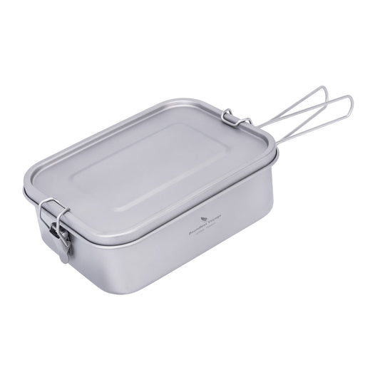 Boundless Voyage Titanium Bento with Lid & Handle Outdoor Camping Tableware Cookware Leak Proof Lunch Box Container