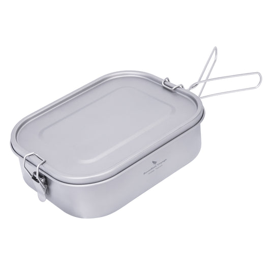 Boundless Voyage Titanium Bento with Lid & Handle Outdoor Camping Tableware Cookware Leak Proof Lunch Box Container