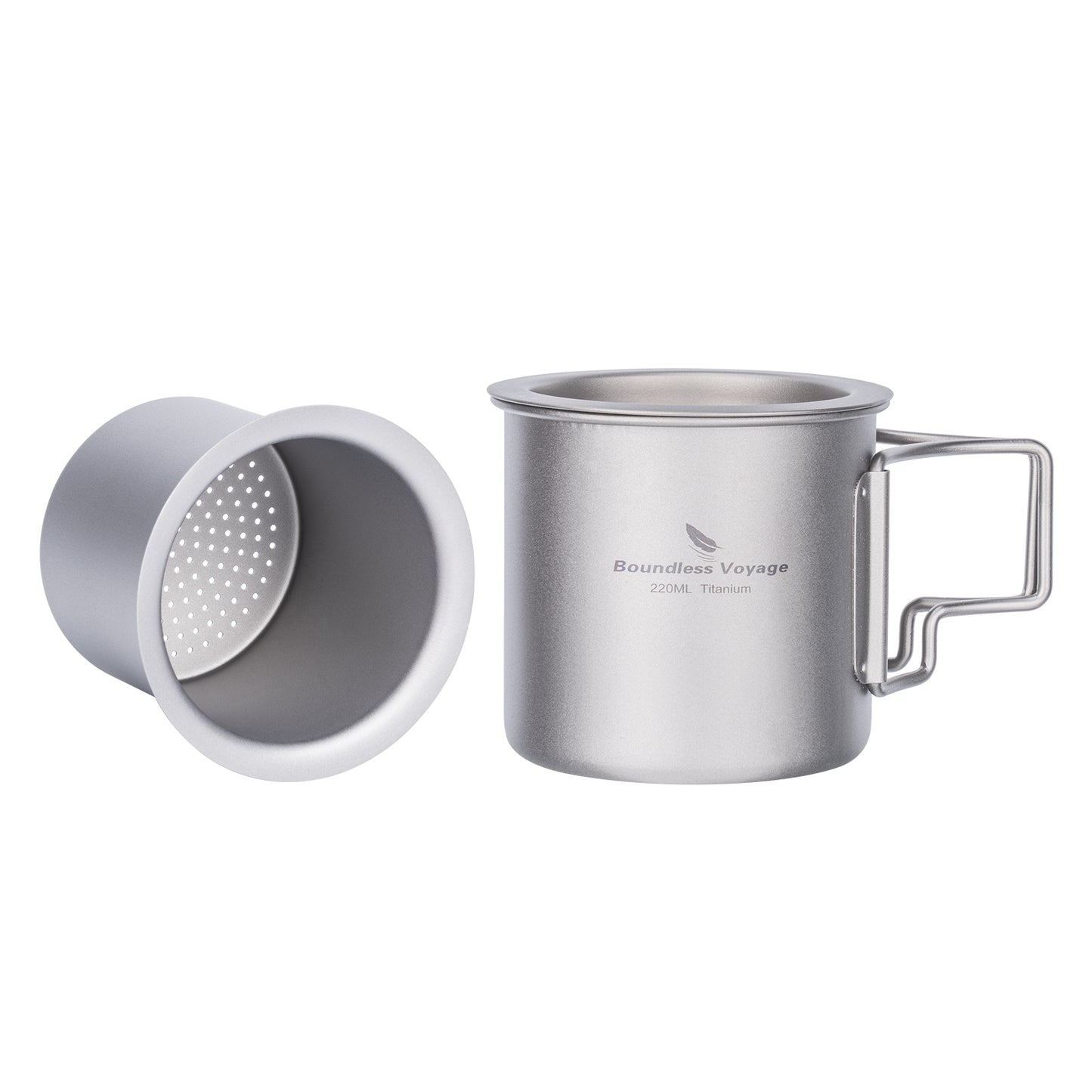 Boundless Voyage Camping Mug Titanium Tea Coffee Cup Lightweight Outdoor Travel Portable Drinkware