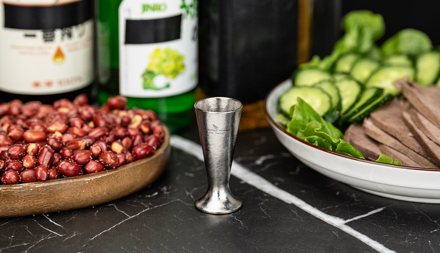 Boundless Voyage Titanium Mini Shot Glass 10ml Ultralight Whiskey Tequila Cup for Camping Travel Outdoor Use