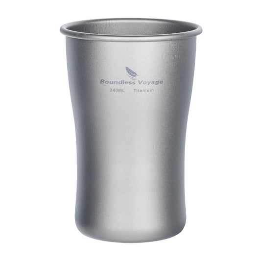 Boundless Voyage Titanium Beer Mugs Ultralight Coffee Tea Juicy Cups for Outdoor Camping Picnic 240ml 380ml 600ml