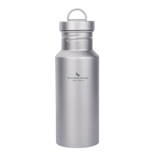 Boundless Voyage Titanium Water Bottle with Lid Wide Mouth Leak-Proof Reusable Sport Drinking Bottle for Camping Hiking Picnic Climbing Running Tea Coffee