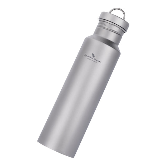 Titanium Water Bottle with Lid Wide Mouth Leak-Proof Reusable Sport Drinking Bottle for Camping Hiking Picnic Climbing Running Tea Coffee