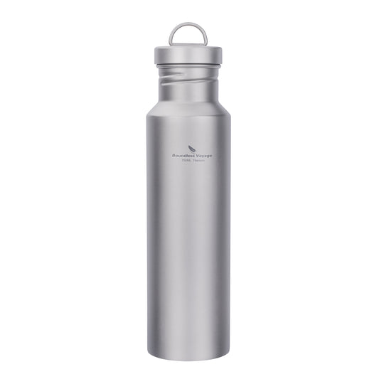 Boundless Voyage Titanium Water Bottle with Lid Wide Mouth Leak-Proof Reusable Sport Drinking Bottle for Camping Hiking Picnic Climbing Running Tea Coffee