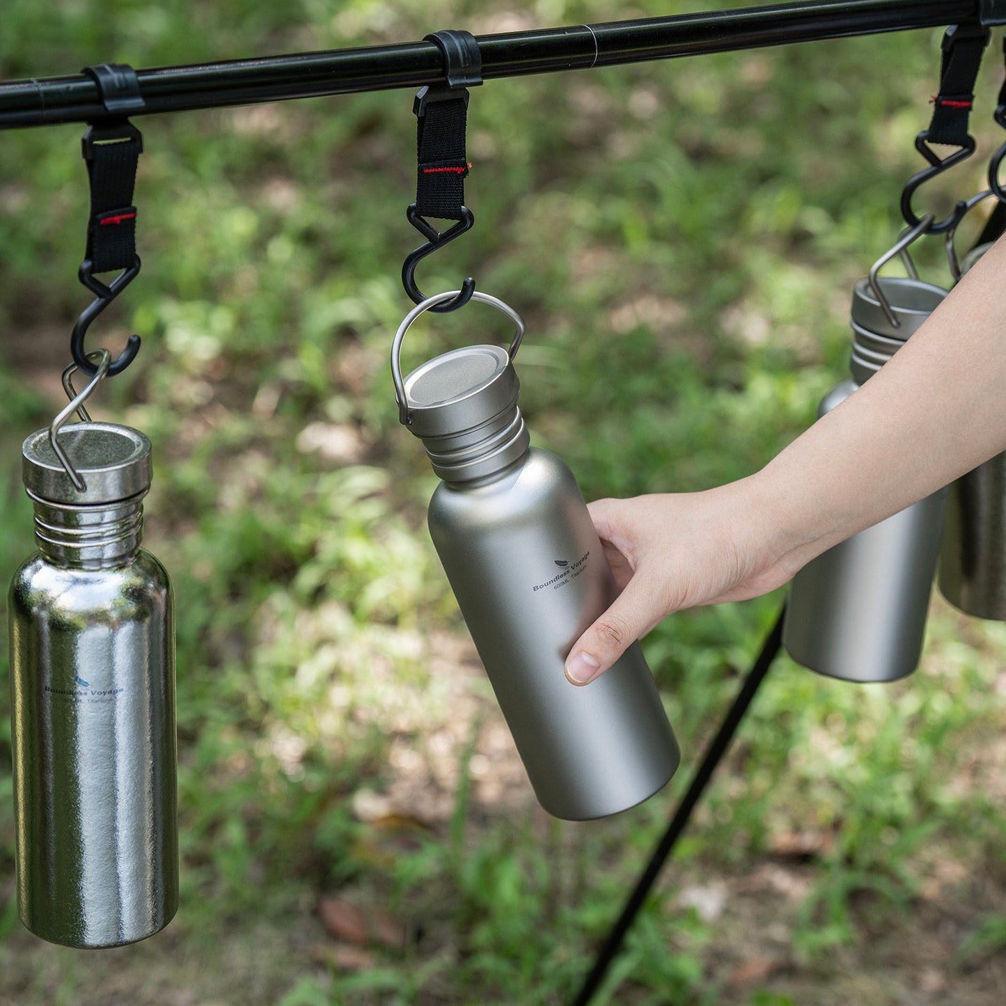 Boundless Voyage Titanium Water Bottle – Ultralight, Leak-Proof & Eco-Friendly Wide Mouth Bottle with Lid for Camping, Hiking & Everyday Use