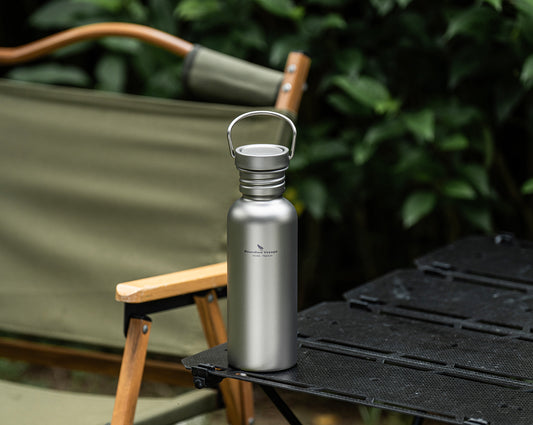 Boundless Voyage Titanium Water Bottle – Ultralight, Leak-Proof & Eco-Friendly Wide Mouth Bottle with Lid for Camping, Hiking & Everyday Use