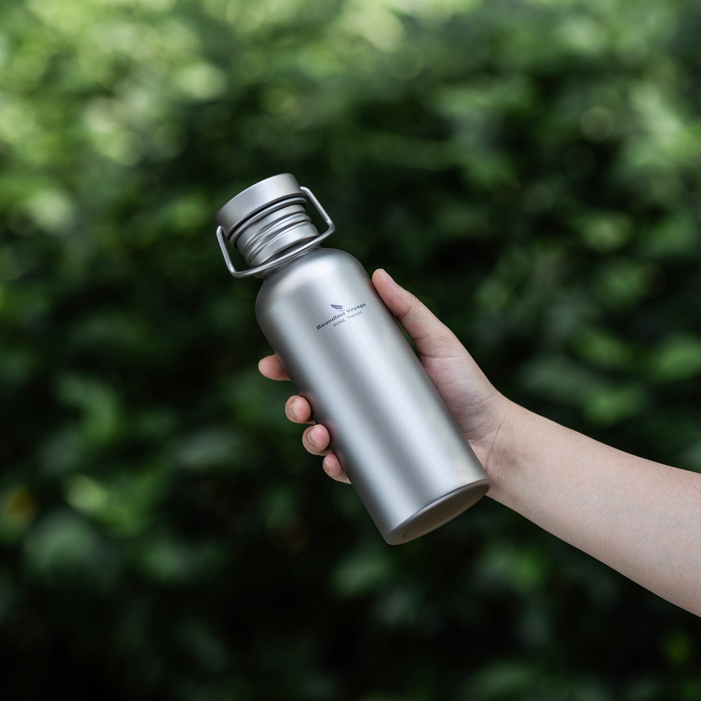 Boundless Voyage Titanium Water Bottle – Ultralight, Leak-Proof & Eco-Friendly Wide Mouth Bottle with Lid for Camping, Hiking & Everyday Use