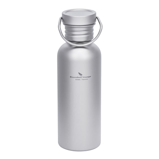 Boundless Voyage Titanium Water Bottle – Ultralight, Leak-Proof & Eco-Friendly Wide Mouth Bottle with Lid for Camping, Hiking & Everyday Use