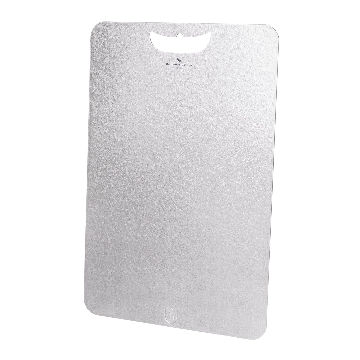 Boundless Voyage TA1 Titanium Chopping Board | Lightweight Multifunctional Metal Cutting Board with Hanging Hole for Camping, Kitchen & Outdoor Cooking