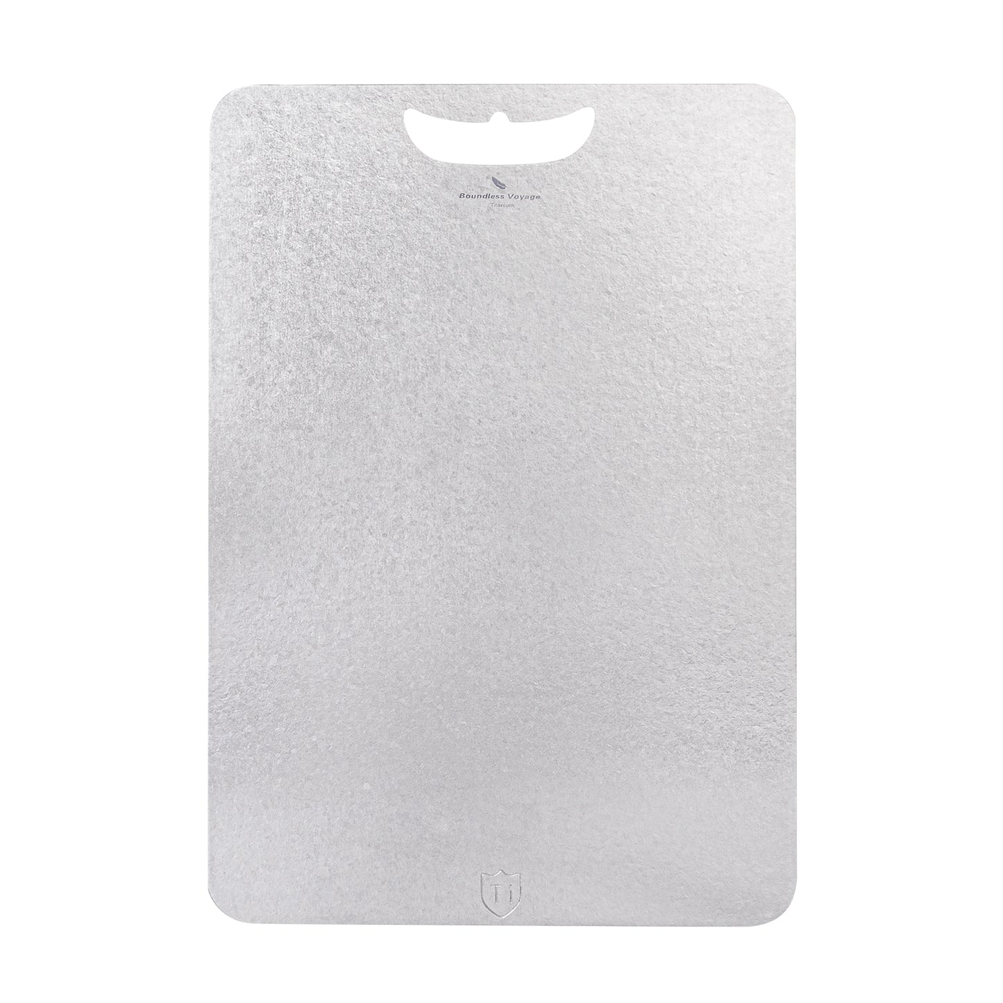 Boundless Voyage TA1 Titanium Chopping Board | Lightweight Multifunctional Metal Cutting Board with Hanging Hole for Camping, Kitchen & Outdoor Cooking