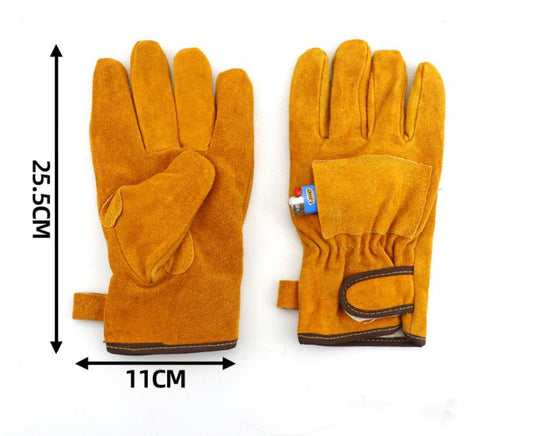 Outdoor camping anti-scald gloves BBQ barbecue tool gloves high temperature heat insulation protective gloves
