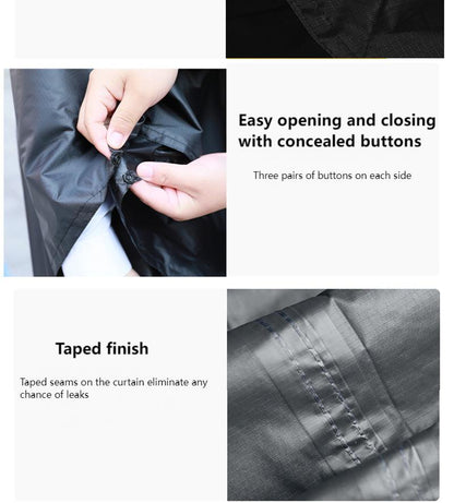 3-in-1 Multifunctional Tactical Rain Poncho for Adults | Waterproof & Breathable | Cycling, Hiking, Camping, and Outdoor Use