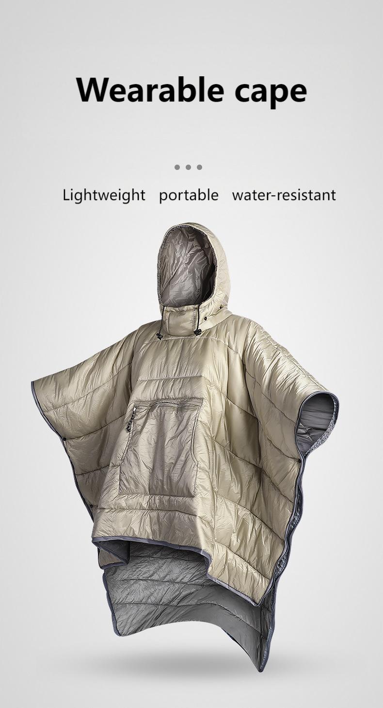 Adult Wearable Sleep Sack – Outdoor Camping & Hiking, Lightweight Hollow Cotton, Warm Winter Cloak Sleeping Bag