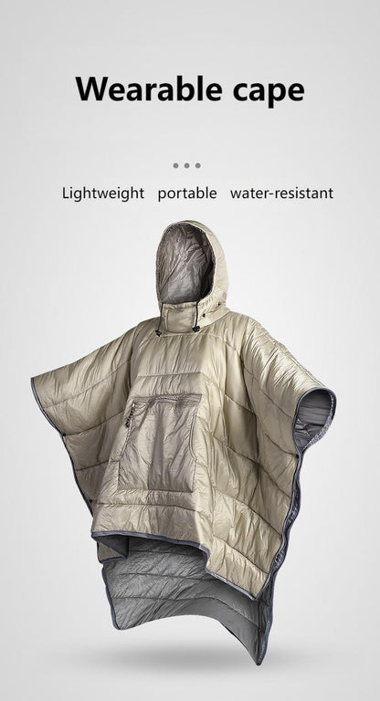 Adult Wearable Sleep Sack – Outdoor Camping & Hiking, Lightweight Hollow Cotton, Warm Winter Cloak Sleeping Bag