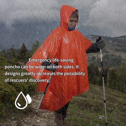 Multi-Purpose Emergency Raincoat – Lightweight Reflective Windproof Poncho for Outdoor Adventures