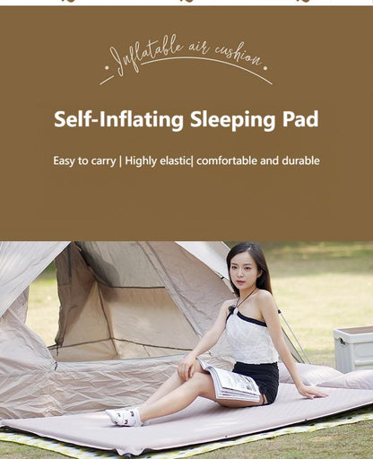 New Outdoor Camping Self-Inflating Sleeping Pad – Double Air Mattress for Tents & Hiking