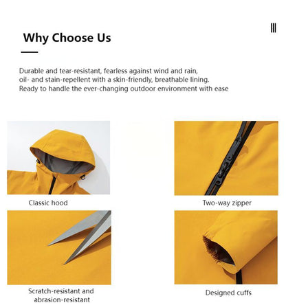 Unisex Lightweight Hard Shell Jacket – Windproof & Waterproof for Hiking, Trekking & Outdoor