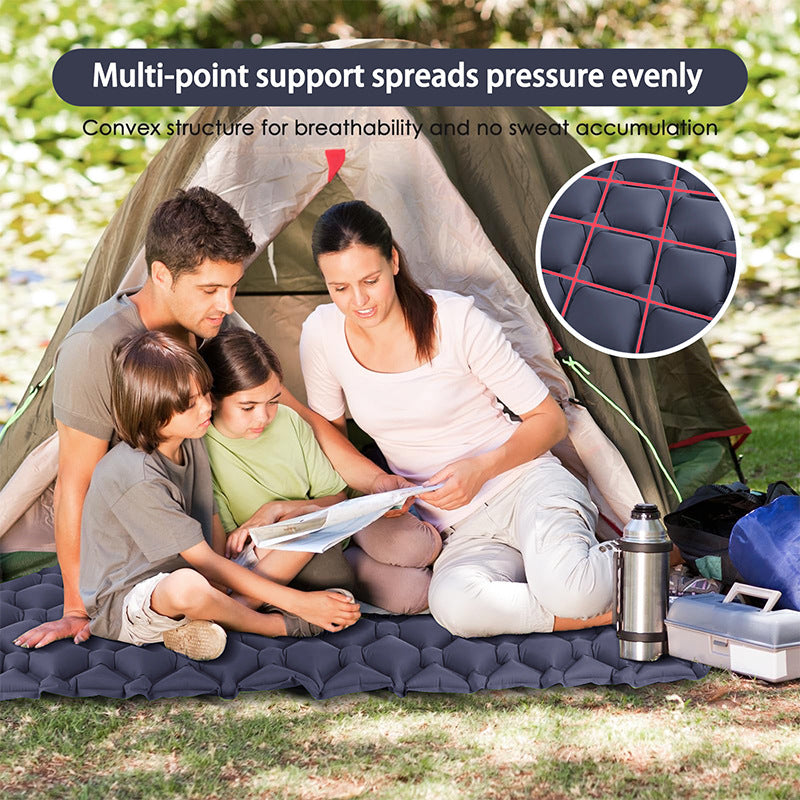 Ultralight Foot-Press Inflatable Sleeping Pad – Compact Waterproof Camping Air Mattress (800g, 2600cm³) for Solo Hiking & Backpacking