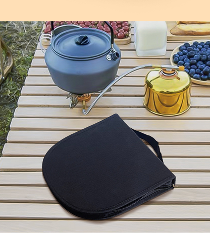 Outdoor Camping Picnic Cookware Bag – Portable Stainless Steel Tableware Organizer for Hiking & Travel
