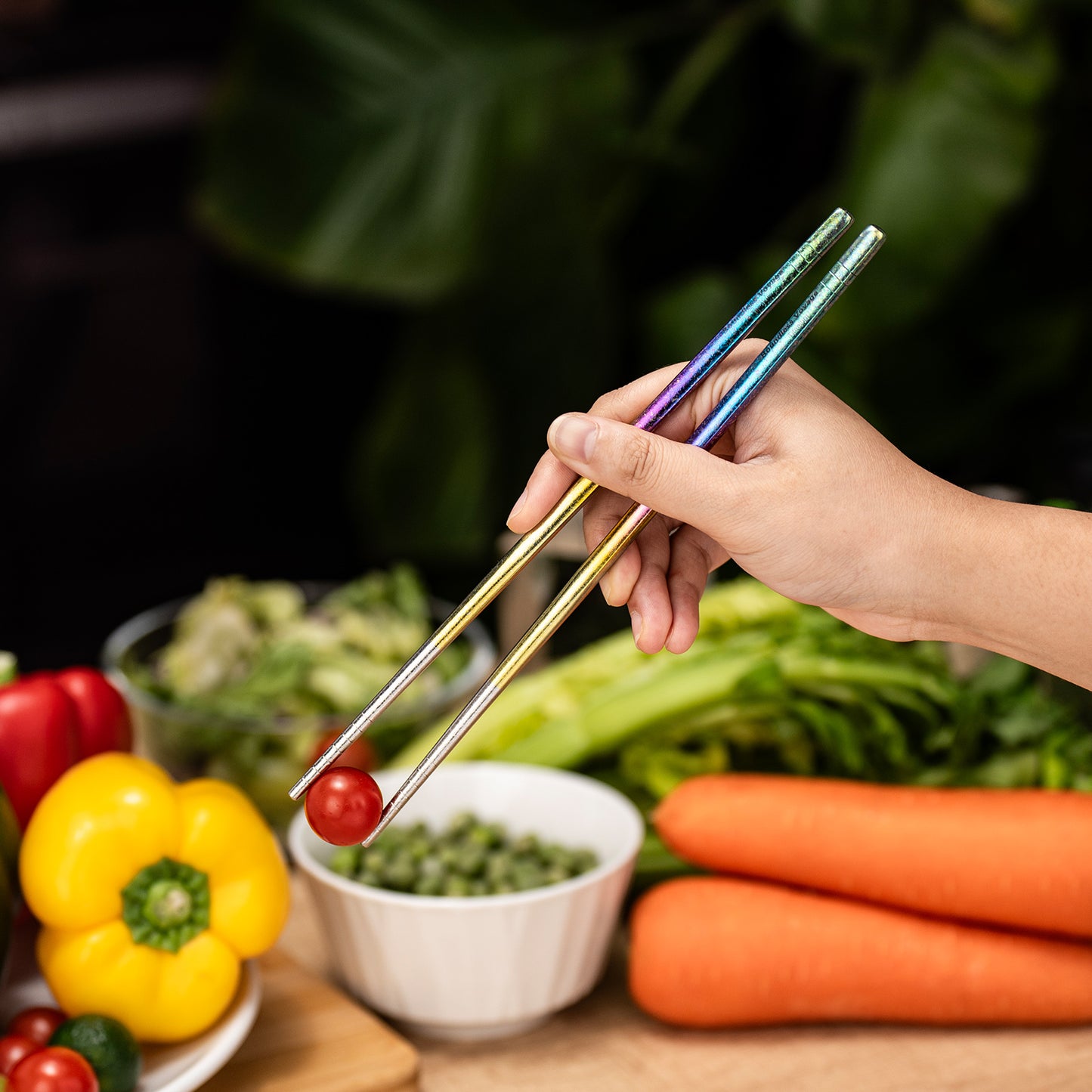 Boundless Voyage Titanium Chopsticks – Crystal Finish Ultralight Anti-Slip Reusable Chopsticks for Camping & Home