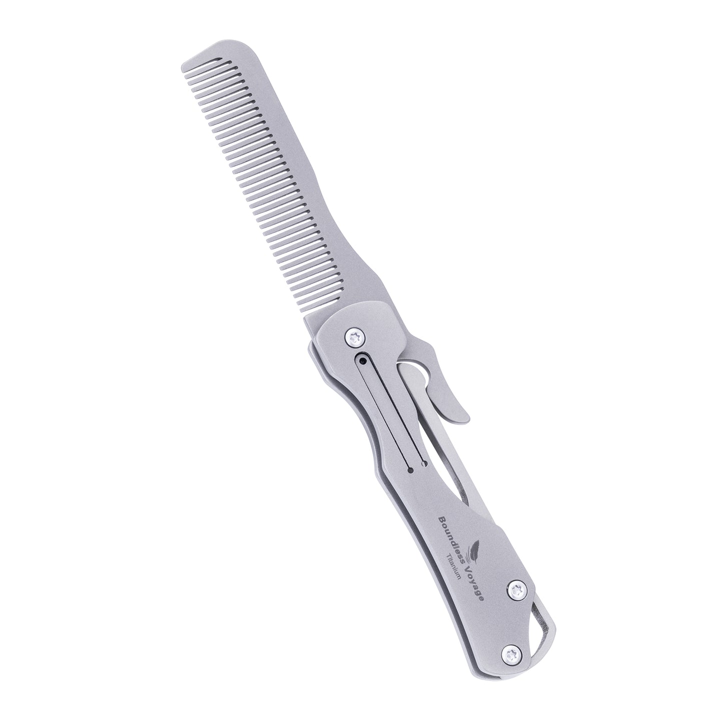 Outdoor Titanium Folding Comb – Lightweight EDC Survival & Self-Defense Gadget