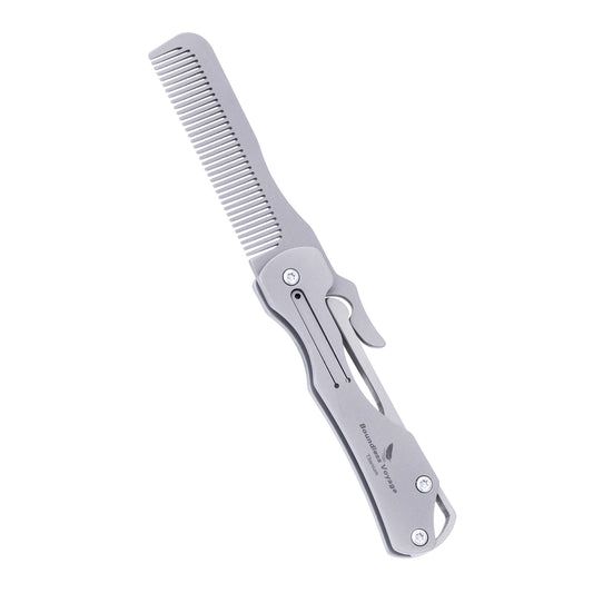 Outdoor Titanium Folding Comb – Lightweight EDC Survival & Self-Defense Gadget