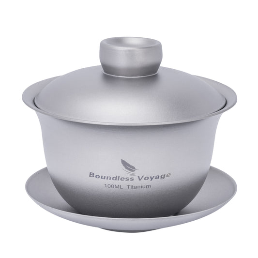Boundless Voyage Titanium Double-Walled Teapot Chinese Traditional Three-talent Covered Bowl Triad Lid Bowl Kung Fu Gaiwan Anti-Scalding Tea Bowl Tea Set