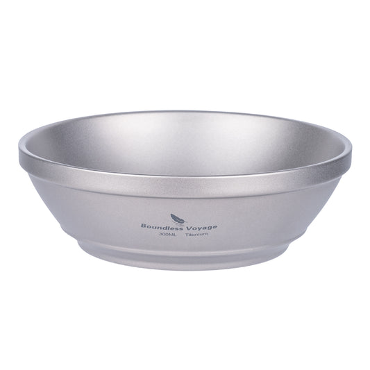 Boundless Voyage Titanium Double-Wall Bowl 300ml | Ultralight Insulated Camping Bowl | Portable Outdoor Food Bowl for Backpacking & Travel