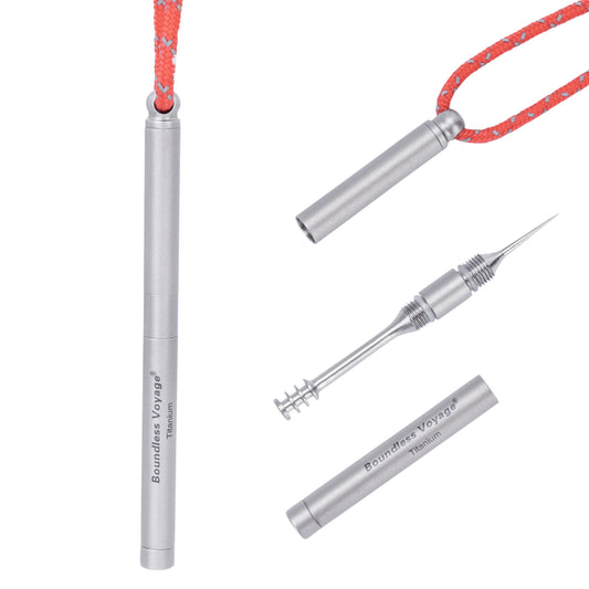 Boundless Voyage Portable Titanium Toothpick Holder | Mini EDC Toothpicks & Ear Cleaner Tool | Ultralight Multifunction Outdoor Personal Care Kit